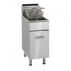 Imperial IFS-2525 Deep Fryers, 15.5(w) inch, (2)25lb Split Pot(s) Oil Capacity, Floor Model, (4)Tub Fired Burner(s), (2)Basket(s), 140k Total BTU/Hr, NSF Listed 