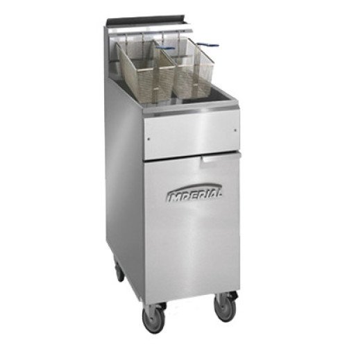 Imperial IFS-50-OP Open Pot Deep Fryers, 15.5(w) inch, (50)lb(s) Oil Capacity, Floor Model, (2)Basket(s), 140k Total BTU/Hr, ETL Listed