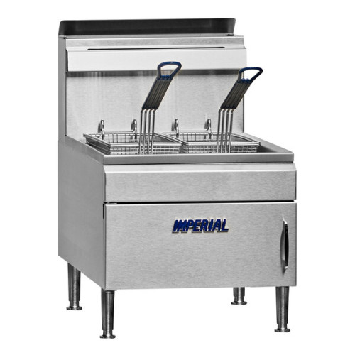 Imperial IFST-25 Deep Fryers, 15.5(w) inch, (2)Tub Fired Burner(s), (25)lb(s) Oil Capacity, (2)Basket(s), Countertop, 70k Total BTU/Hr, NSF Listed 