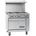 Imperial IR-6-C Pro Series Restaurant Ranges, 36(w) inch, (6)Open Burner(s), (1)Convection Oven(s), Natural Gas, 227k Total BTU/Hr, NSF Listed