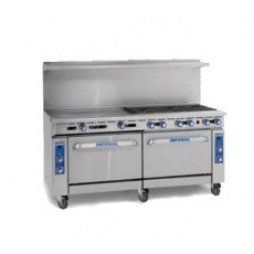 Imperial IR-6-G36 Pro Series Restaurant Ranges, 72(w) inch, (6)Open Burner(s), 36 inch(w) Griddle, (2)Standard Oven(s), Natural Gas, 322k Total BTU/Hr, NSF Listed