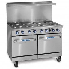 Imperial IR-10-E Pro Series Restaurant Elecrical Ranges, 60(w) inch, (10)Round Plate Element(s), (2)Standard Oven(s), 74amps, 30.6kw, 208v/60/1-ph, ETL Listed