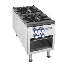 Imperial ISPA-18-2 Double Stock Pot Range, (2)3-Ring Burner(s), Natural Gas, 180k Total BTU/Hr, 18(w) x 42(d) x 24.75(h) inch, NSF Listed