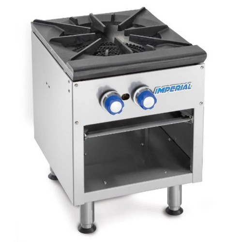 Imperial ISPA-18 Single Stock Pot Range, (1)3-Ring Burner(s), Natural Gas, 90k Total BTU/Hr, 18(w) x 21(d) x 24.75(h) inch, NSF Listed
