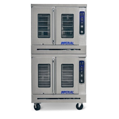 Imperial Pro Series PCVDG-2 Convection Ovens, Double Deck, Bakery Depth, Dual Open 50/50 Glass Doors, Natural Gas, 160k Total BTU/Hr, 120v/50/60/1-ph, NSF Listed