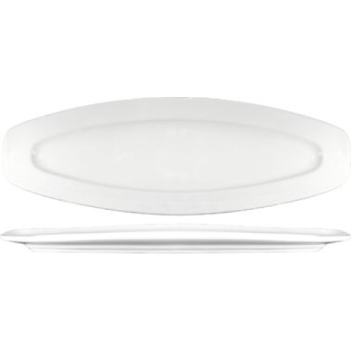 ITI Bristol™ BL-2100 21 inch Rectangular Fish Platter, Porcelain, Bright White, 12 each