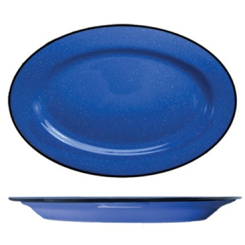 ITI Campfire™ CF-13 11-1/2 inch Oval Platter, Light Blue, Vitrified Stoneware, 12 each