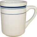 ITI Catania™ CT-17 3 inch 8.5oz Toledo Mug, American-Blue Band, Stoneware, 36 each
