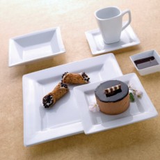 ITI Elite™ EL-212 11-5/8 inch Deep Square Plate, Bright White, Porcelain, 12 each