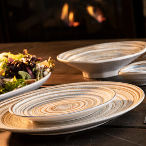 ITI Moroccan™  MR-44 10 inch Oval Vegetable/Serving Bowl, 20oz, Porcelain, Multicolor, 12 each