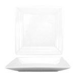 ITI Marzano™  MZ-99 9-3/4 inch Square Rim Plate, Porcelain, Bright White, 24 each