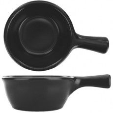 ITI Coal™ OSC-55-B 5 inch 8.5oz Soup Bowl Crock, Matt Black, Vitrified Stoneware, 12 each