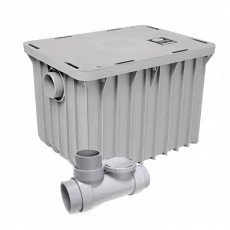 Canplas 3915A02 ENDURA® Thermoplastics 15Gal/Min Grease Interceptor, 35.14lb Grease Capacity, 2 inch Connection, CSA Certified