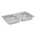 Libertyware 5002DV Divided Pan, Full Size, Stainless Steel, 24 Gauge, 20.87(w) x 12.75(d) x 2.5(h) inch