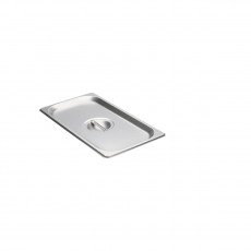 Libertyware 5130 1/3 Size Solid Stainless Steel Steam Table Pan Cover with Handle, NSF Listed