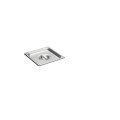 Libertyware 5160 1/6 Size Solid Flat Stainless Steel Steam Table Pan Cover with Handle, NSF Listed