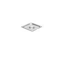 Libertyware 5160S 1/6 Size Notched Flat Stainless Steel Steam Table Pan Cover with Handle, NSF Listed