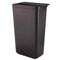 Libertyware BCRB Bus Cart Refuse Bin, Black Plastic, 22(w) x 13.25(d) x 9(h) inch