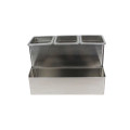 Libertyware CCSS Creamer Caddy, (2)Tier(s), Stainless Steel, 18-1/4(w) x 11(d) x 11-1/2(h) inch