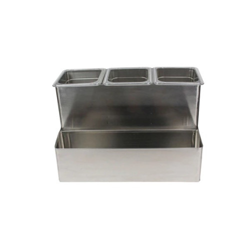 Libertyware CCSS Creamer Caddy, (2)Tier(s), Stainless Steel, 18-1/4(w) x 11(d) x 11-1/2(h) inch
