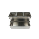 Libertyware CCSS Creamer Caddy, (2)Tier(s), Stainless Steel, 18-1/4(w) x 11(d) x 11-1/2(h) inch