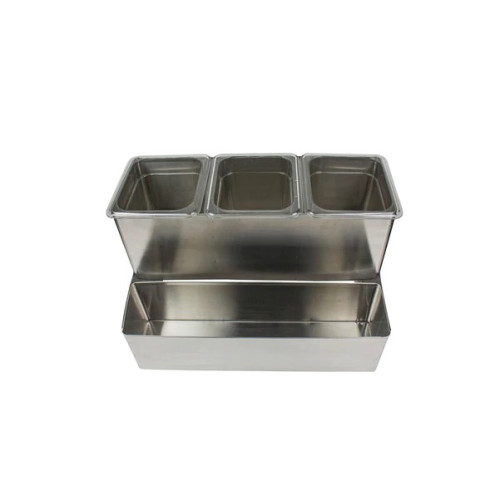 Libertyware CCSS Creamer Caddy, (2)Tier(s), Stainless Steel, 18-1/4(w) x 11(d) x 11-1/2(h) inch