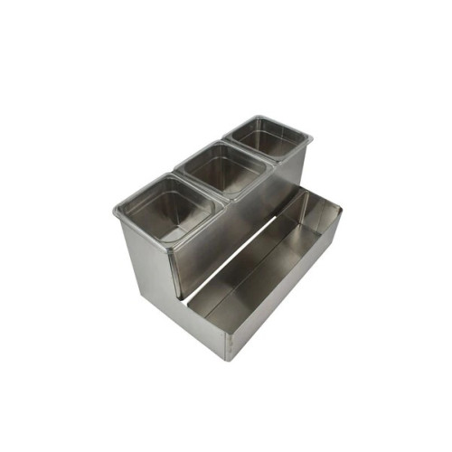 Libertyware CCSS Creamer Caddy, (2)Tier(s), Stainless Steel, 18-1/4(w) x 11(d) x 11-1/2(h) inch