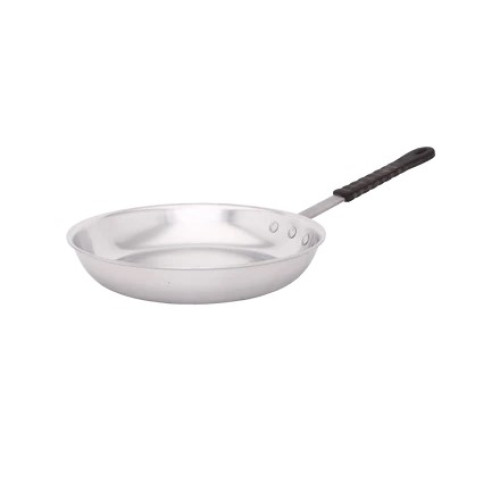 Libertyware FRY12H Fry Pan, Aluminum, Non-Coated, Mirror Finished, Silicone Handle, 21.75(w) x 12.5(d) x 2.5(h) inch, NSF Listed