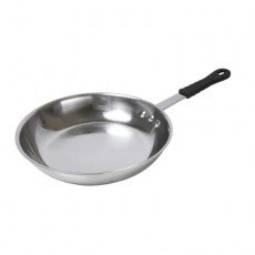 Libertyware FRY12H Fry Pan, Aluminum, Non-Coated, Mirror Finished, Silicone Handle, 21.75(w) x 12.5(d) x 2.5(h) inch, NSF Listed