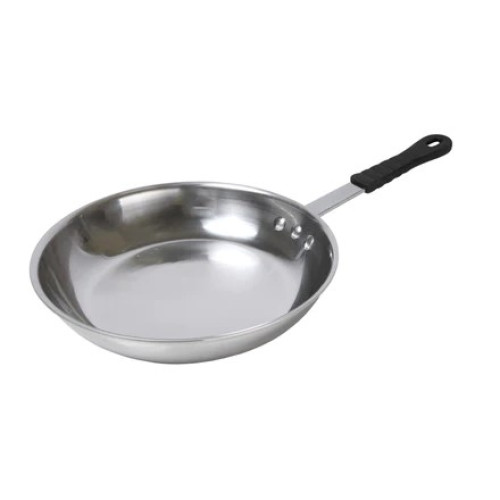 Libertyware FRY12H Fry Pan, Aluminum, Non-Coated, Mirror Finished, Silicone Handle, 21.75(w) x 12.5(d) x 2.5(h) inch, NSF Listed