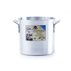 Libertyware POT12 Stock Pots, 12qt Capacity, Aluminum, 4mm Thickness, NSF Listed, 13.75(w) x 10.25(d) x 9.5(h) inch