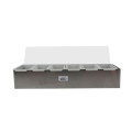 Libertyware SSCH6 Condiment Dispensers, (6)Compartment(s), Stainless Steel, 18-1/4(w) x 6(d) x 5-3/8(h) inch