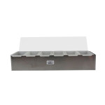 Libertyware SSCH6 Condiment Dispensers, (6)Compartment(s), Stainless Steel, 18-1/4(w) x 6(d) x 5-3/8(h) inch