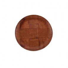 Libertyware WCP08 Woven Wood Plate, Round, Brown, 7.75(w) x 7.75(d) x 0.5(h) inch, 1dz