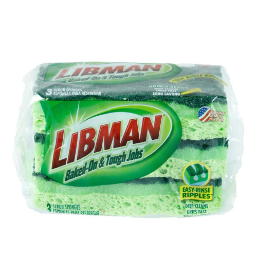Libman 1077 Heavy Duty Easy Rinse Sponge, 24 each
