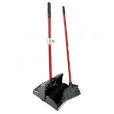 Libman 1193 10 inch Deluxe Lobby Dust Pan and Broom Set (Closed Lid), 2 each
