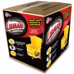 Libman 933 26qt Mop Bucket and Side Press Yellow Wringer, 1 each