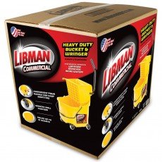 Libman 933 26qt Mop Bucket and Side Press Yellow Wringer, 1 each