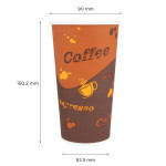 Karat® C-K520 20oz Coffee Print Paper Hot Cup, 600/cs, 1 each