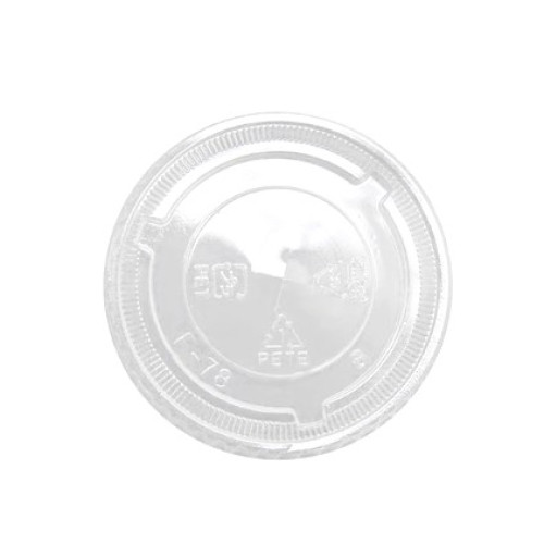 Karat® C-KC78TS 78mm PET Plastic Flat Lids, Fit on 8 & 10oz PET Cup, 1000/cs, 1 each