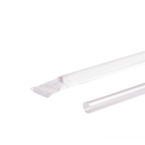 Karat® C9090 7.75 inch Jumbo Straws, Paper Wrapped, 5mm, Clear, 12,000 each