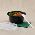 Karat® FP-IMB36B 36oz Black PP Plastic Injection Molding Bowl, Microwavable, 300/cs, 1 each