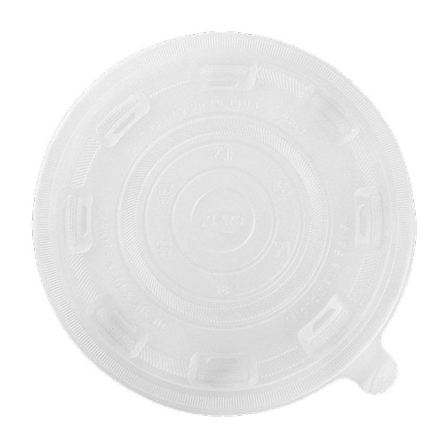 Karat® FP-IMBL179 22/36/48oz PP Plastic Flat Lids for Injection Molding Bowl, 117mm, Microwavable, 300/cs, 1 each