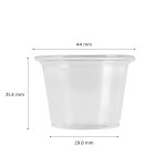 Karat® FP-P100-PP 1oz PP Plastic Portion Cup, 60mm, 2500/cs, 1 each