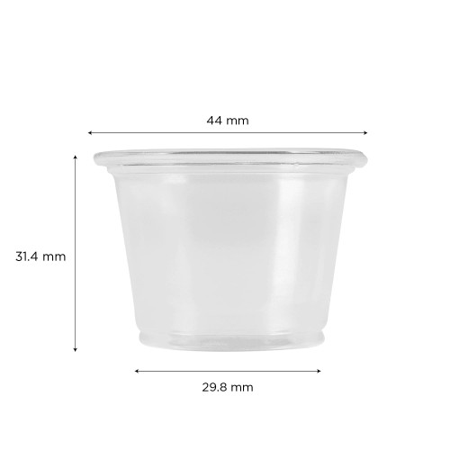 Karat® FP-P100-PP 1oz PP Plastic Portion Cup, 60mm, 2500/cs, 1 each