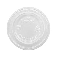 Karat® FP-PL075-PET 1oz Tall PET Plastic Portion Cup Lids, 44mm, 2500/cs, 1 each