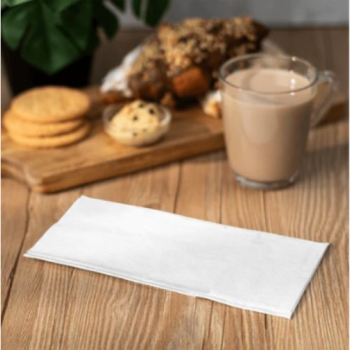 Karat® KN-D1717-3W 17 inch x 17 inch 3-Ply Dinner Napkin, 1/8 Fold, White, 2000 each