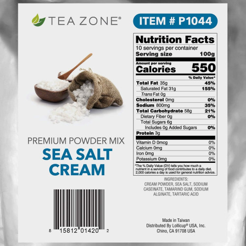 Tea Zone P1044a Sea Salt Cream Powder, 2.2 lb, 1 each