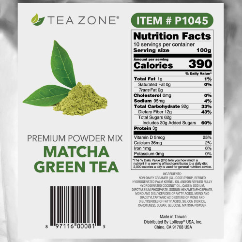 Tea Zone P1045a Matcha Green Tea Powder, 2.2 lb, 1 each
