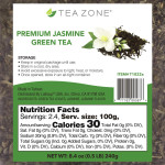 Tea Zone T1022a Premium Jasmine Green Tea Leaves, 240g, 1 each